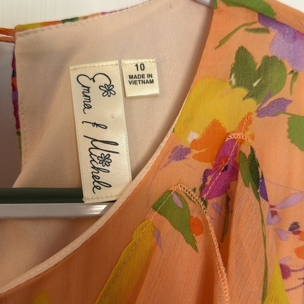 Emma & Michele Gold Sleeveless Sundress Scoop Neck - Picture 3 of 6